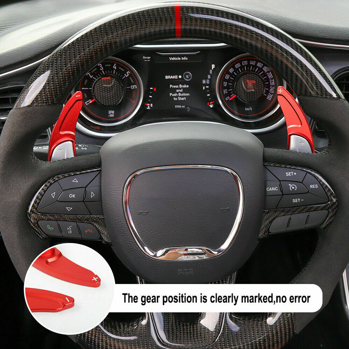 Steering-Wheel-Shift-Paddle-Extended-Shifter-Trim-Aluminum-For-Dodge-Challenger-2015-1784051