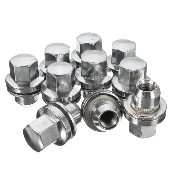 10-X-M14x15mm-Mag-Seat-Lug-Nuts-Wheels-Chrome-Aluminum-Car-for-Land-Rover-LR2-LR3-LR4-1066574