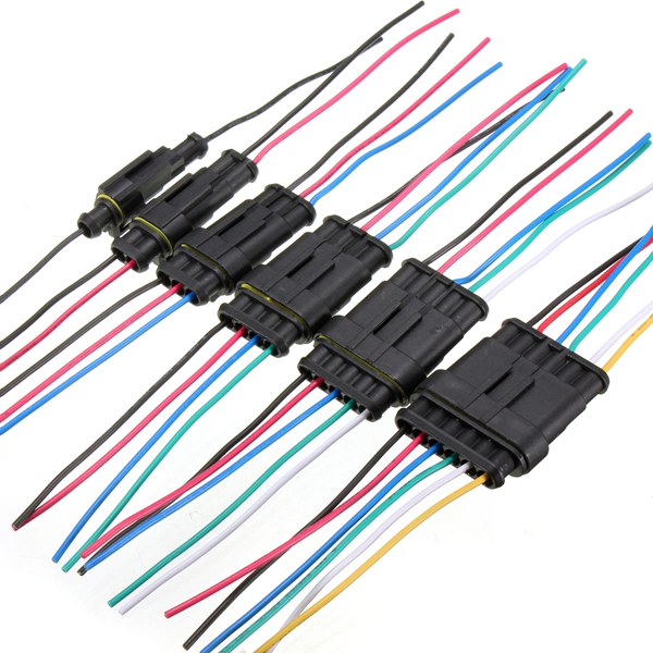 123456-Pin-Car-Motorcycles-Waterproof-Electrical-Connector-Plug-w10cm-Wire-995003