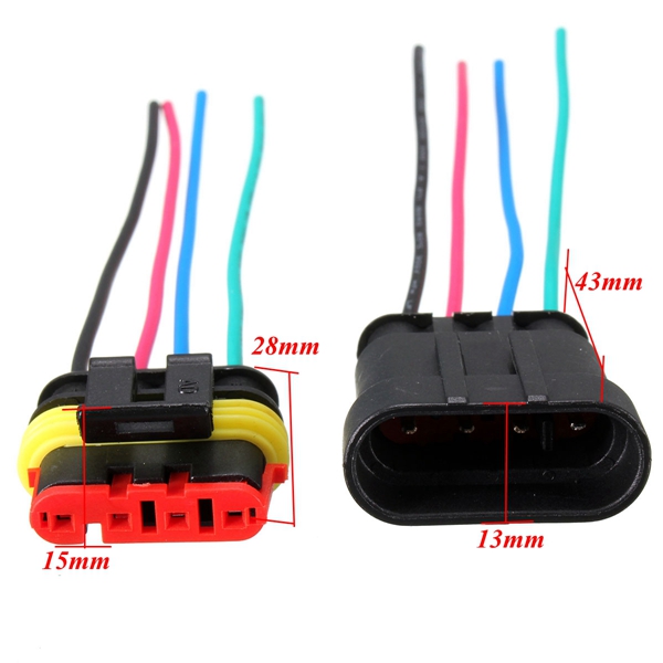 123456-Pin-Car-Motorcycles-Waterproof-Electrical-Connector-Plug-w10cm-Wire-995003
