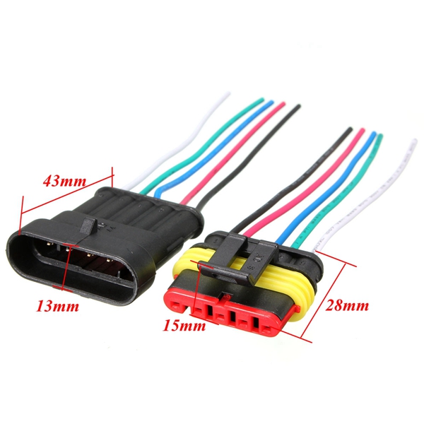 123456-Pin-Car-Motorcycles-Waterproof-Electrical-Connector-Plug-w10cm-Wire-995003