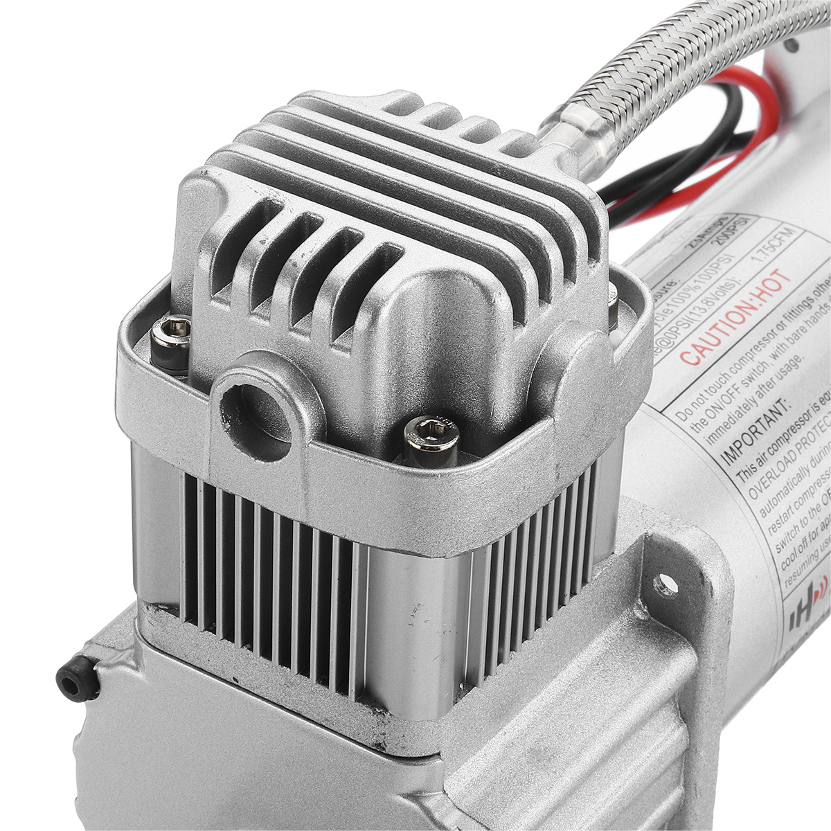 12V-200-PSI-Silver-Air-Compressor-14-Hose-Set-With-Relays-Switch-For-Car-Truck-Train-Honrs-Suspensio-1599606