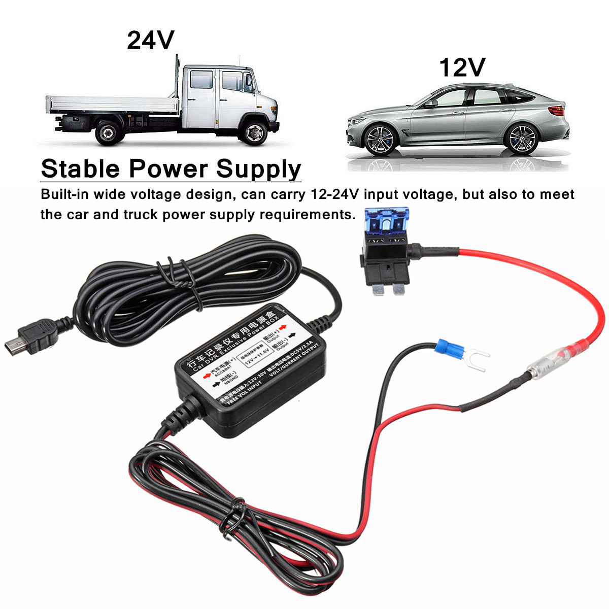12V-24V-Car-Nextbase-Hard-Wire-Kit-Dash-Cam-Camera-1362407