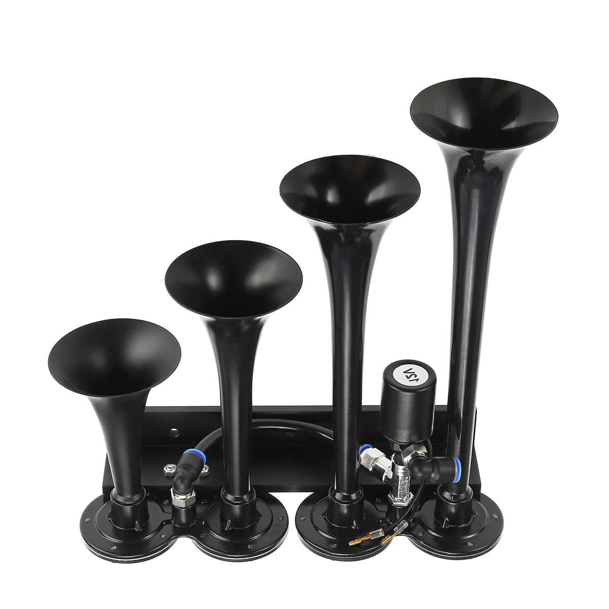 15-Gallon-4-Trumpet-Air-Horn-Tank-Compressor-Gauge-System-Set-Train-Truck-Boat-1550666