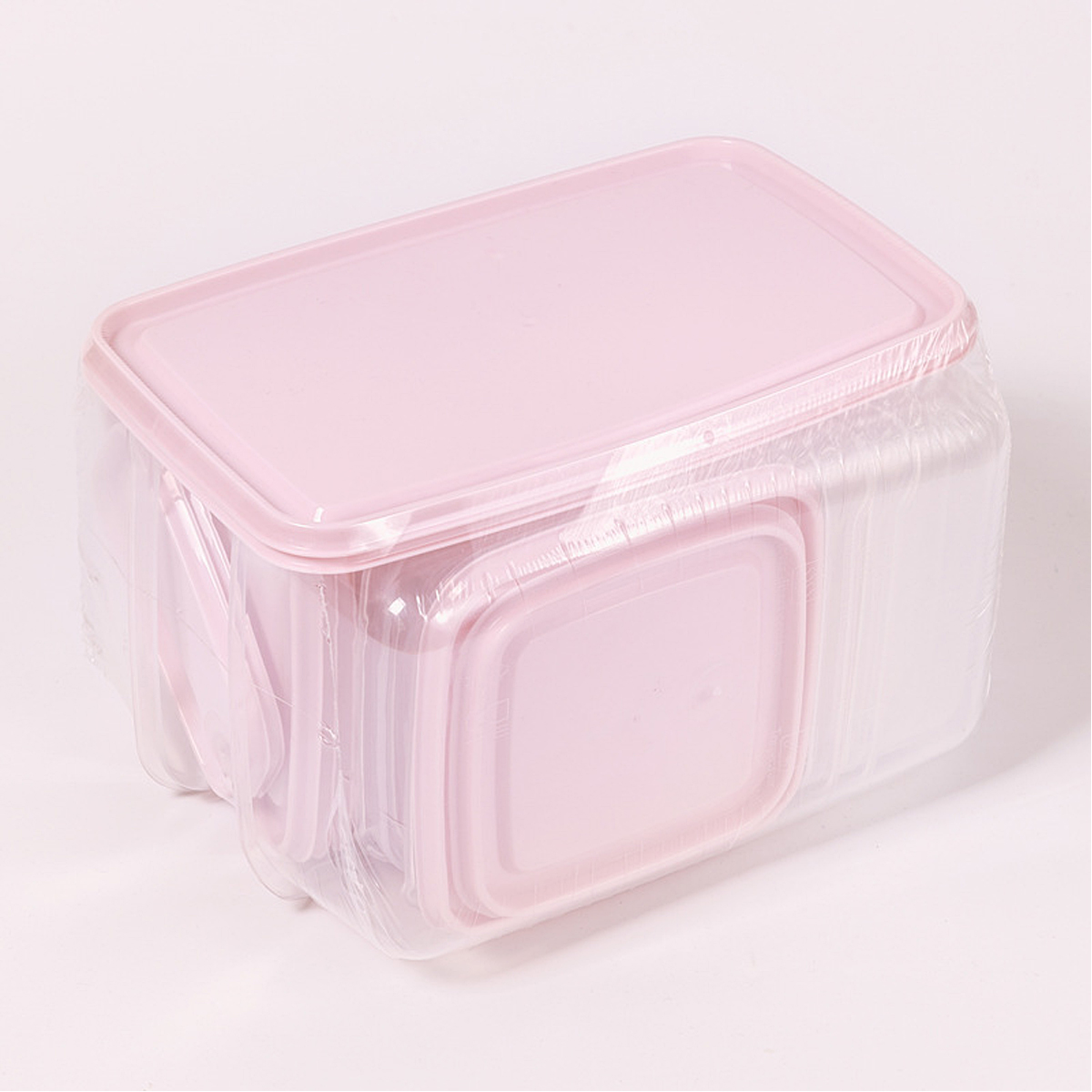 17Pcs-Lunch-Box-Refrigerator-Fresh-Box-Grain-Storage-Box-Microwave-Heating-Sealed-Box-PinkGreen-1651021