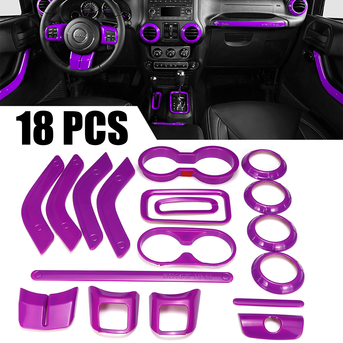 18pcs-Purple-Car-Moulding-Trim-Strip-Accessories-For-Jeep-JK-JKU-4door-2011-2017-1405725