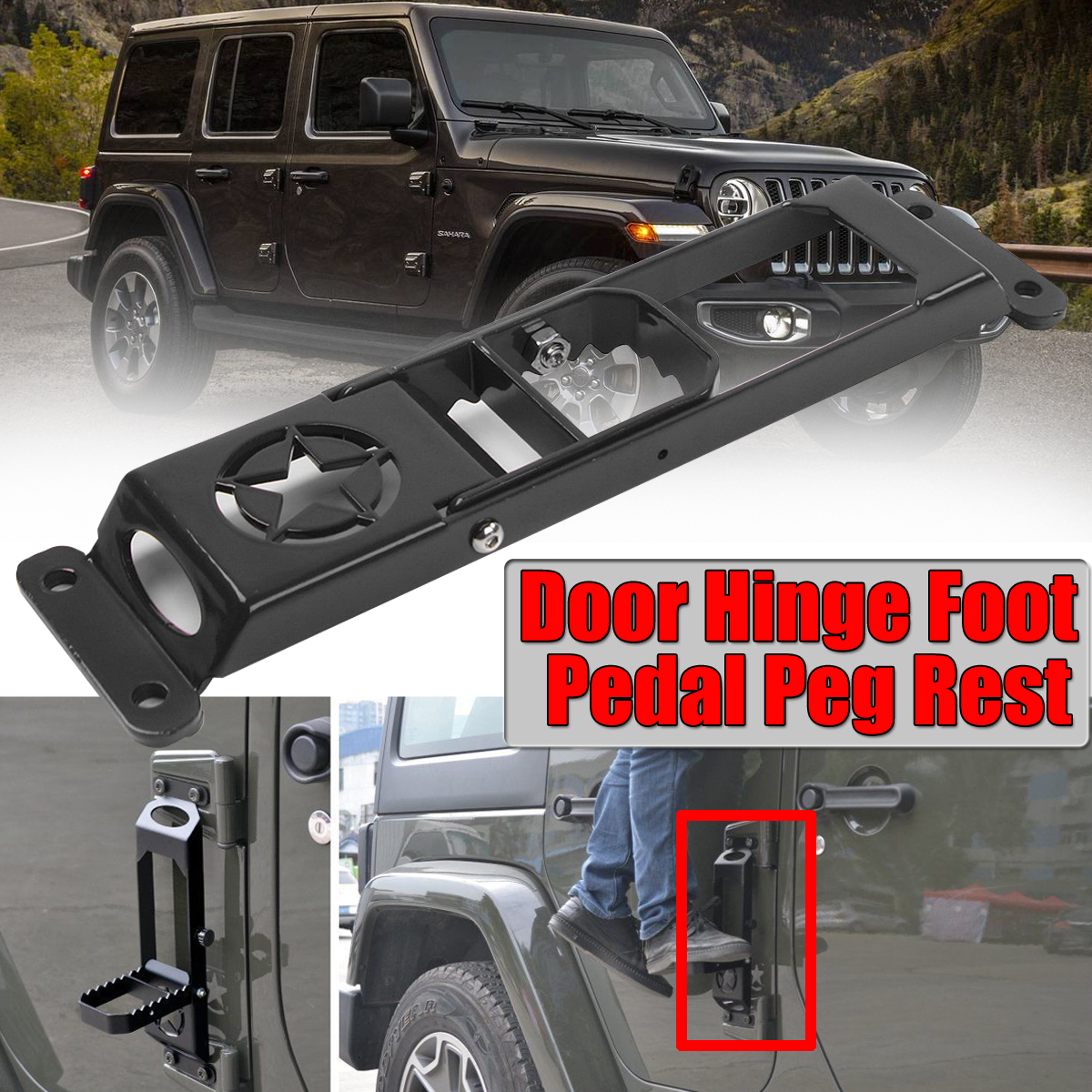 1PC-Door-Hinge-Folding-Foot-Pedal-Peg-Rest-For-Jeep-Wrangler-JK-2007-2017-1574577