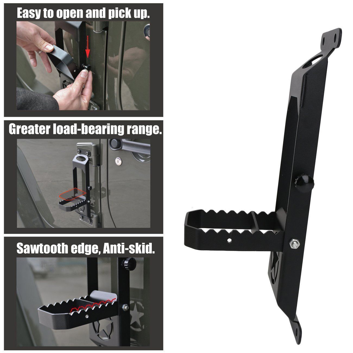 1PC-Door-Hinge-Folding-Foot-Pedal-Peg-Rest-For-Jeep-Wrangler-JK-2007-2017-1574577