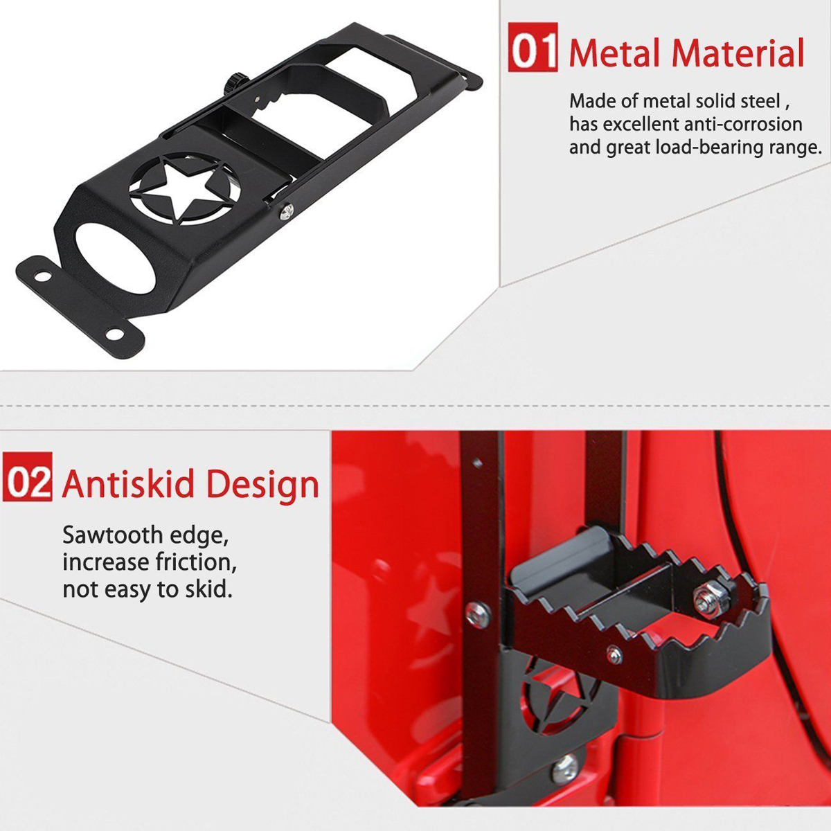 1PC-Door-Hinge-Folding-Foot-Pedal-Peg-Rest-For-Jeep-Wrangler-JK-2007-2017-1574577