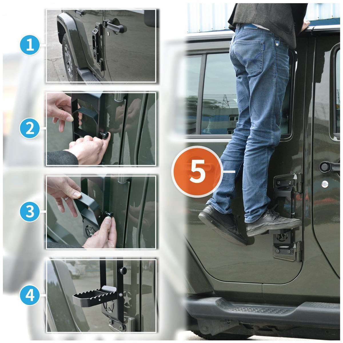 1PC-Door-Hinge-Folding-Foot-Pedal-Peg-Rest-For-Jeep-Wrangler-JK-2007-2017-1574577