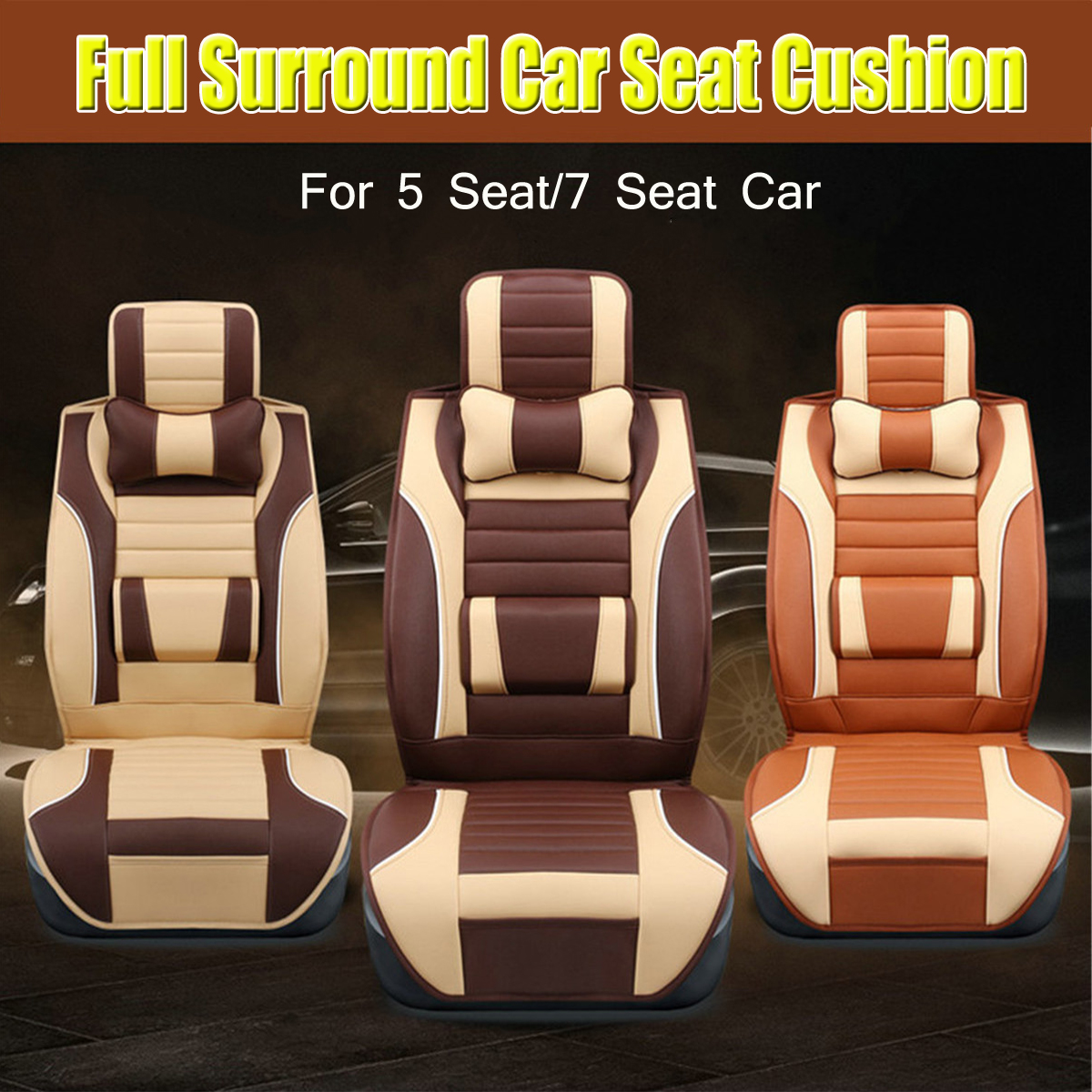 1Pcs-Luxury-Full-Surround-Front-Rear-PU-Leather-Car-Seat-Cover-Cushion-Headrest-Pillow-1327840