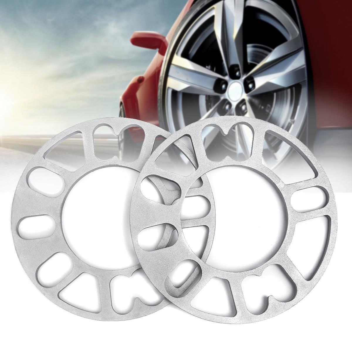 2-Thickness-8mm-Universal-Alloy-Wheel-Spacers-Shims-Set-Kit--For-4-And-5-Stud-Fit-1212366