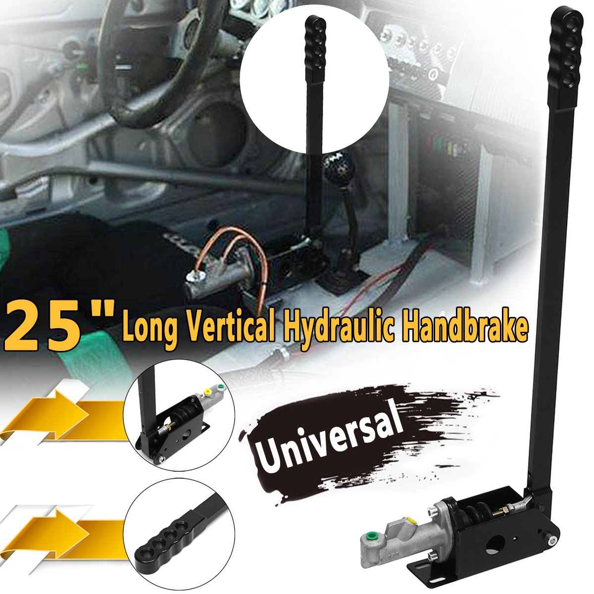 25-Inch-Long-Vertical-Hydraulic-Handbrake-Drift-Hydro-Brake-Racing-Lever-Gear-Lock-1373902
