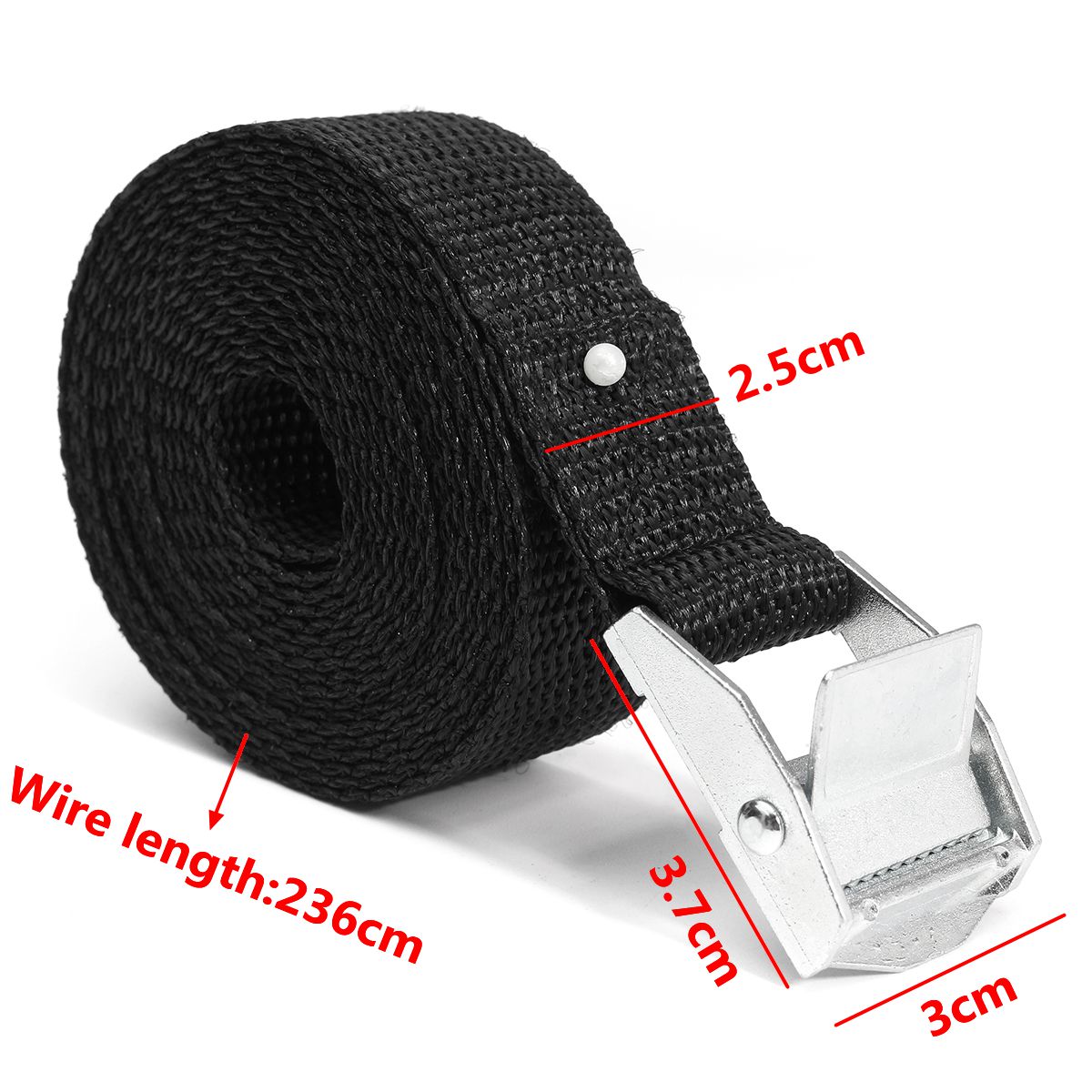 25m-x-25mm-Black-Nylon-Cargo-Tie-Down-Luggage-Cargo-Lashing-Strap-Cam-Buckle-1183836