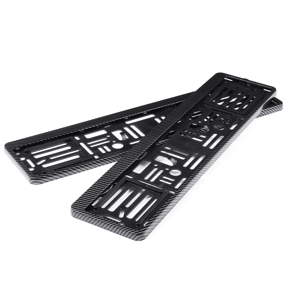 2PCS-Car-Licence-Number-Plate-Carbon-Fiber-Color-Euro-Surround-Holder-Frame-1700186