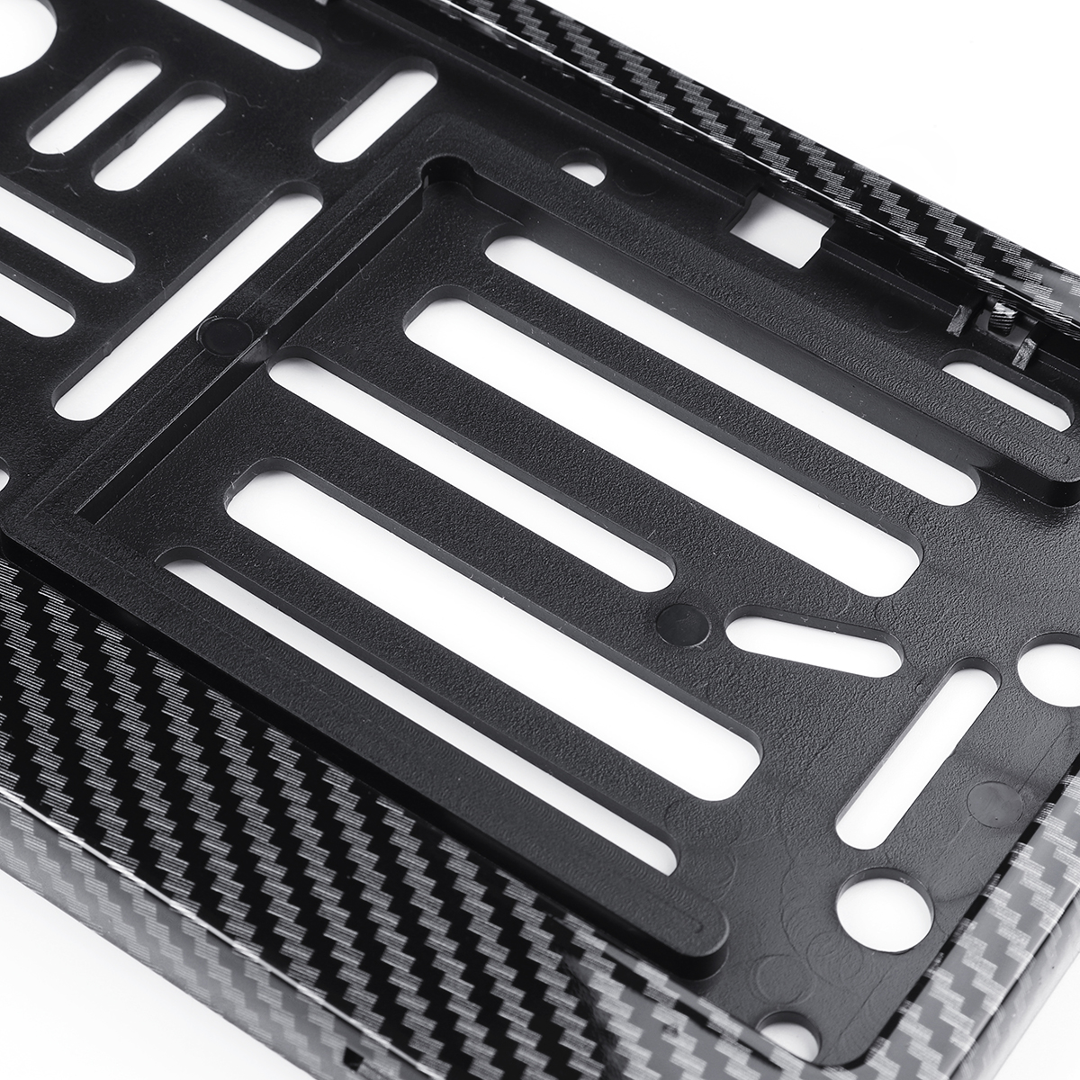2PCS-Car-Licence-Number-Plate-Carbon-Fiber-Color-Euro-Surround-Holder-Frame-1700186