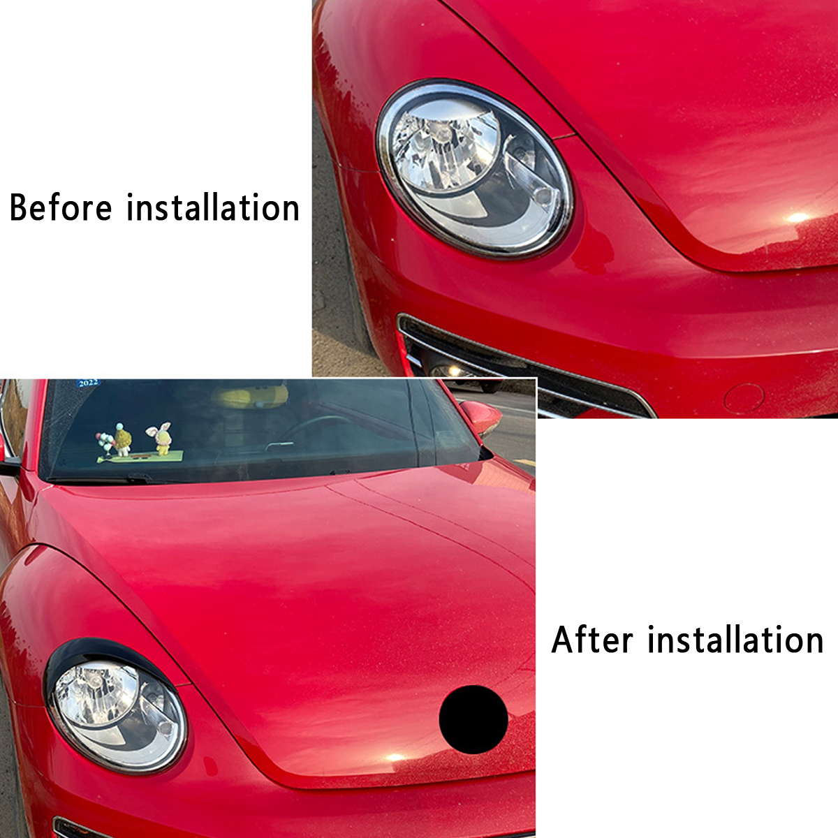 2Pcs-Car-Headlight-Eyelid-Eye-Brown-For-VW-Beetle-2012-2018-1659003