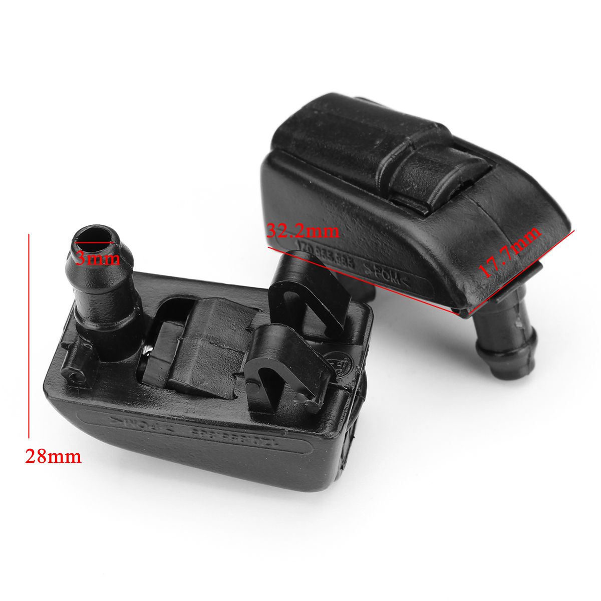 2pcs-Front-Windshield-Washer-Nozzle-Spray-Jet-Plastic-Black-For-Skoda-Octavia-1273185