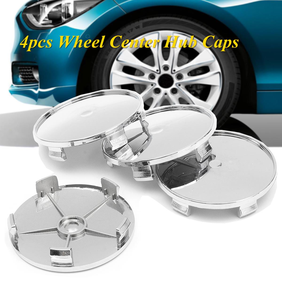 4Pcs-69mm-Silver-ABS-Car-Auto-Wheel-Center-Hub-Cap-1359003