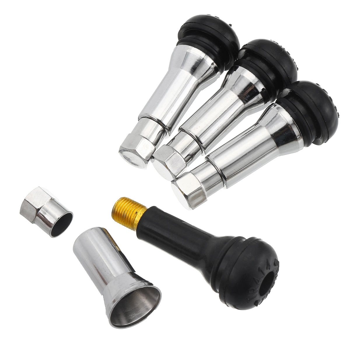 4pcs-TR414-Aluminium-Tubeless-Snap-In-Wheel-Tyre-Tire-Valve-Stem-Rubber-Dust-Caps-1264552