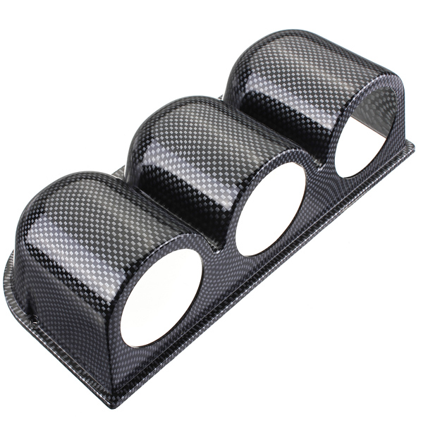 52mm-Carbon-Fiber-Look-Dash-3-Hole-Gauge-Meter-Mount-Holder-Pod-938579