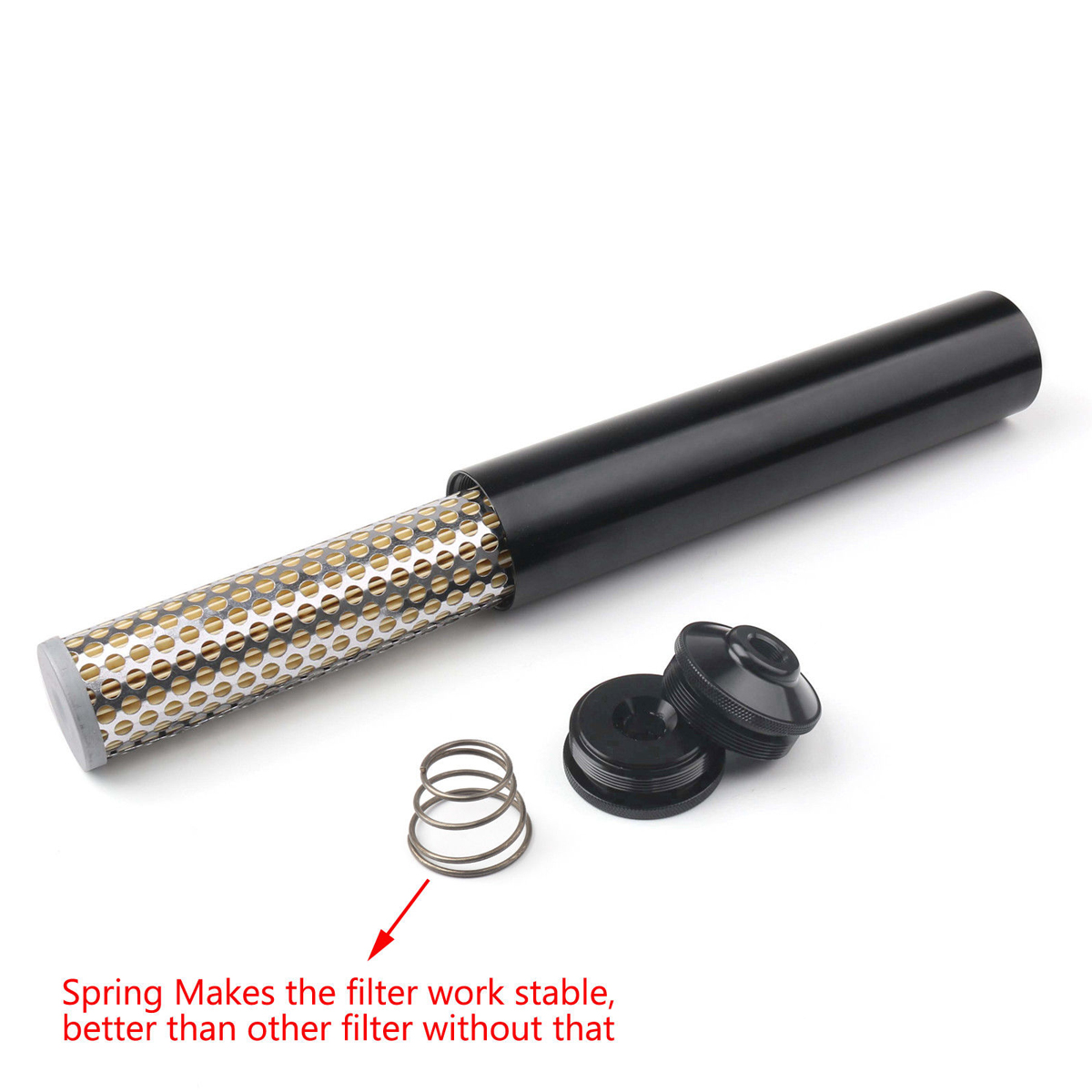 58-24-Black-Car-Fuel-Filter-Aluminum-Solvent-Trap-Single-Core-For-NAPA-4003-WIX-24003-L-90quot-1551869