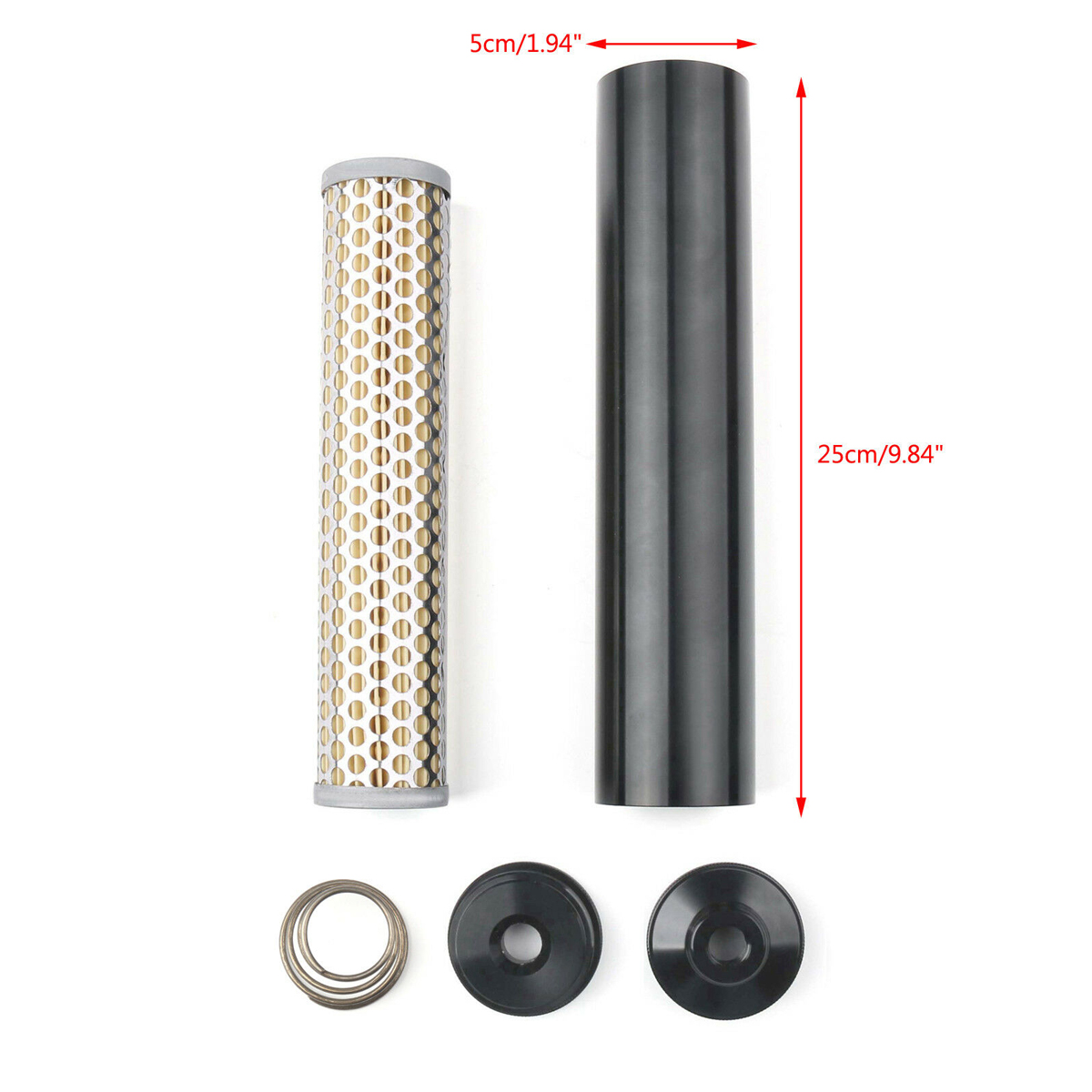 58-24-Black-Car-Fuel-Filter-Aluminum-Solvent-Trap-Single-Core-For-NAPA-4003-WIX-24003-L-90quot-1551869