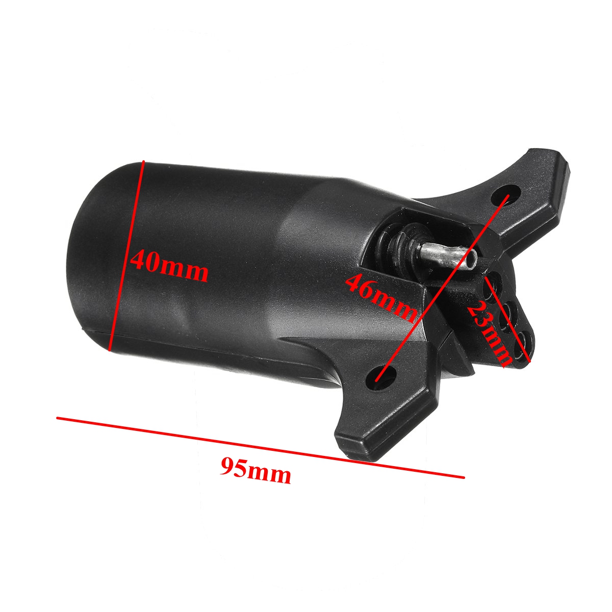 7-Way-Round-To-4-Pin-Flat-Trailer-Light-Adapter-Plug-Connector-RV-Boat-1117446