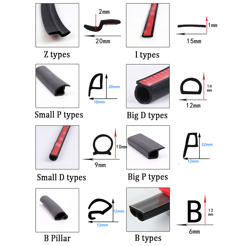 8-Pcs-Car-Door-Dustproof-Sealing-Strip-Noise-Reduction-For-Tesla-MODEL-3SX-1556092