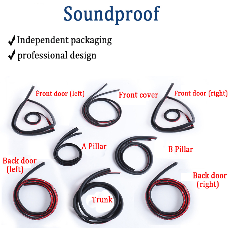 8-Pcs-Car-Door-Dustproof-Sealing-Strip-Noise-Reduction-For-Tesla-MODEL-3SX-1556092
