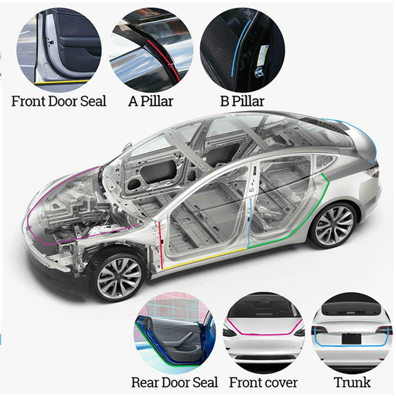 8-Pcs-Car-Door-Dustproof-Sealing-Strip-Noise-Reduction-For-Tesla-MODEL-3SX-1556092