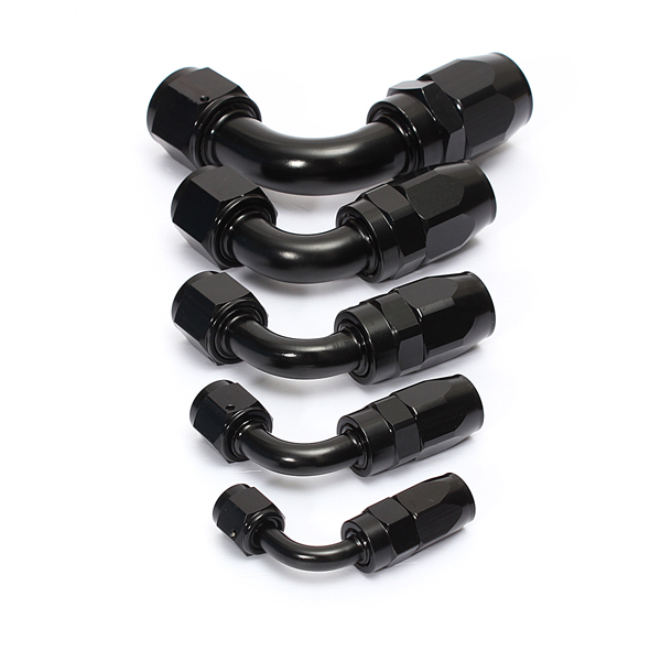 90-Degree-Black-Swivel-Hose-End-Fitting-Smooth-Flow-For-AN-Braided-934206