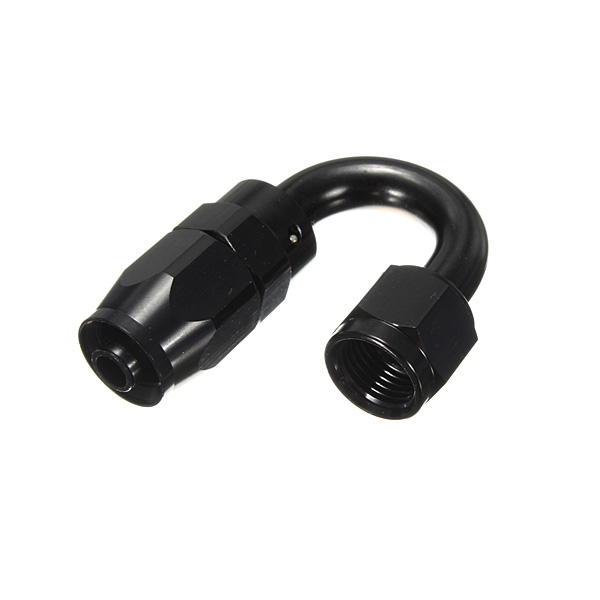 AN-180-Degree-Car-Swivel-Hose-End-For-Braided-Nylon-Black-Aluminum-934196
