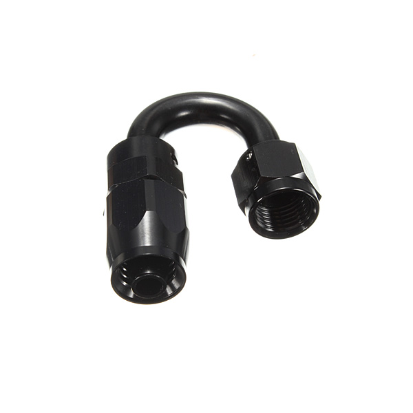 AN-180-Degree-Car-Swivel-Hose-End-For-Braided-Nylon-Black-Aluminum-934196