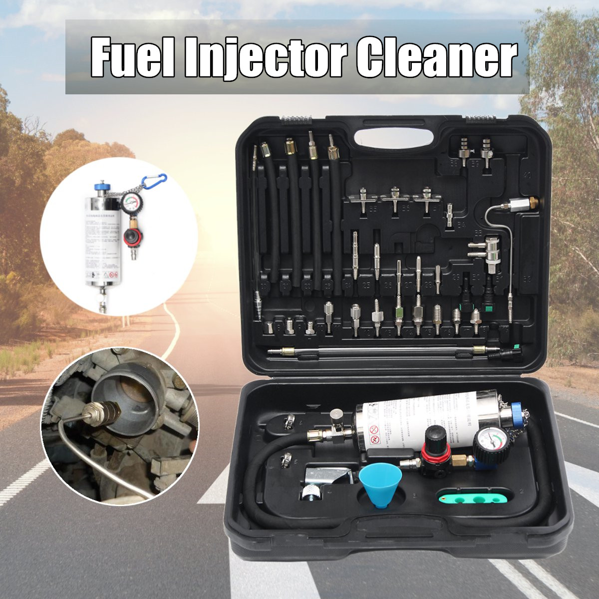Auto-Non-Dismantle-Fuel-System-Cleaner-Injector-Tools-Kit--Test-For-Petrol-EFI-Throttle-1597924