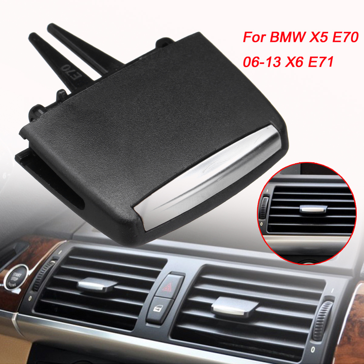 Black-Front-AC-Air-Vent-Outlet-Tab-Clip-Repair-kit-For-BMW-X5-E70-2006-2013-X6-E71-2008-2014-1580149