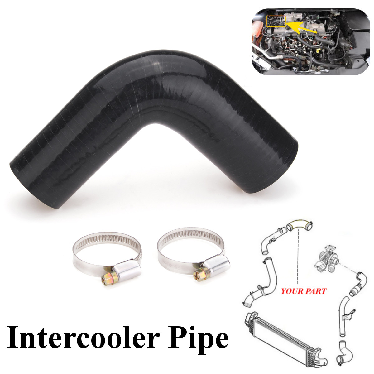 Black-Silicone-Turbo-Intercooler-Hose-Pipe-Set-For-FORD-FOCUS-MK2-CMAX-18-TDCI-1240586