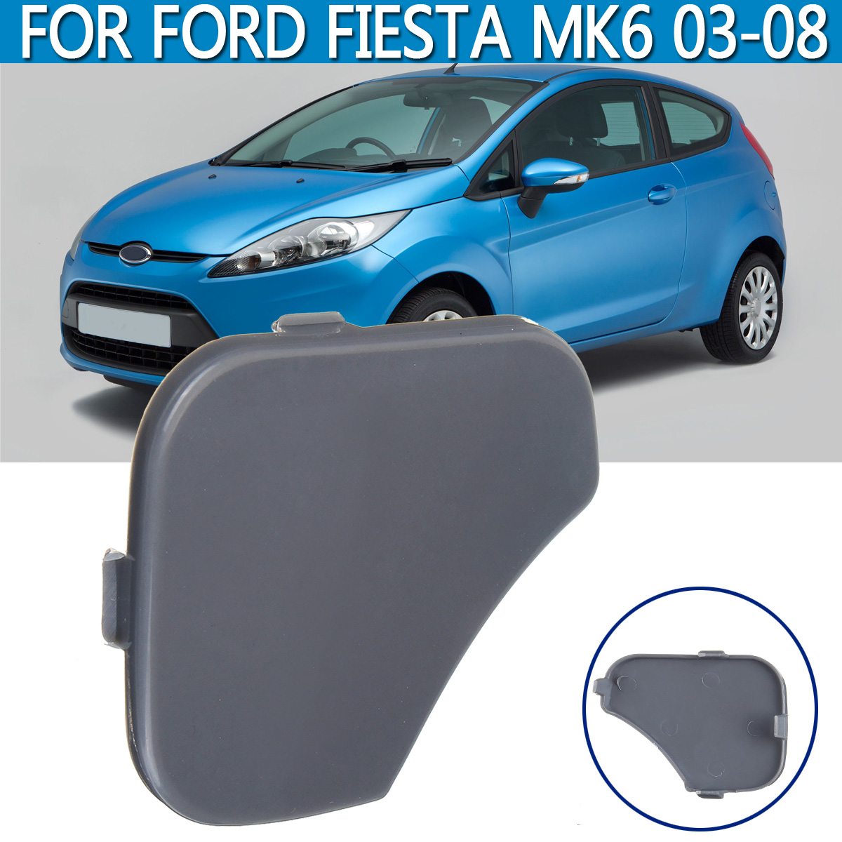 Car-Front-Bumper-Tow-Hook-Cover-Cap-for-FORD-FIESTA-MK6-2003-2008-1375861-6S6117A989AA-1477351