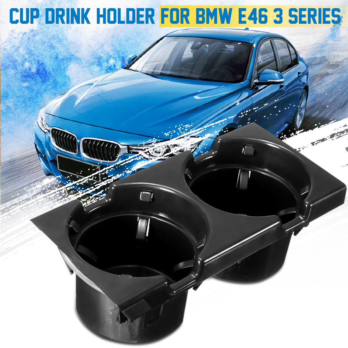 Car-Front-Center-Dual-Drink-Car-Cup-Holder-Black-51168217953-For-BMW-E46-3-Series-98-06-1602100