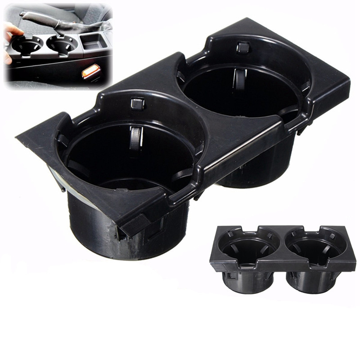 Car-Front-Center-Dual-Drink-Car-Cup-Holder-Black-51168217953-For-BMW-E46-3-Series-98-06-1602100
