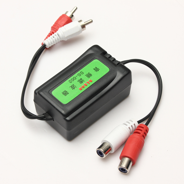 Car-RCA-Amplifier-Ground-Loop-Isolator-Audio-Noise-Filter-Suppressor-950779