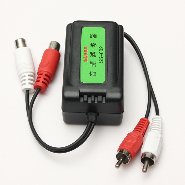 Car-RCA-Amplifier-Ground-Loop-Isolator-Audio-Noise-Filter-Suppressor-950779