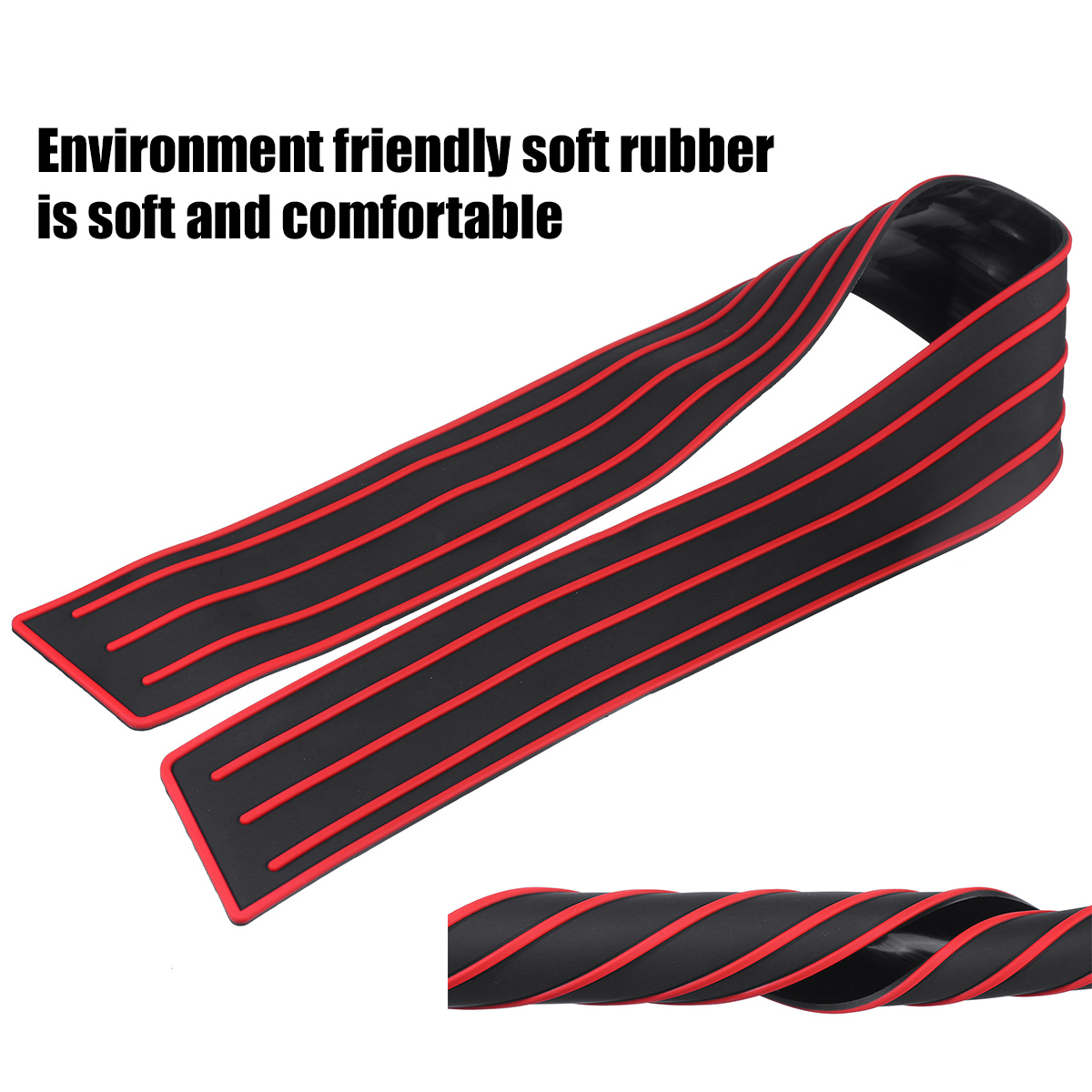 Car-Rear-Bumper-Sill-Body-Guard-Protector-Rubber-Plate-Trim-Cover-Strip-90Cm-1658475