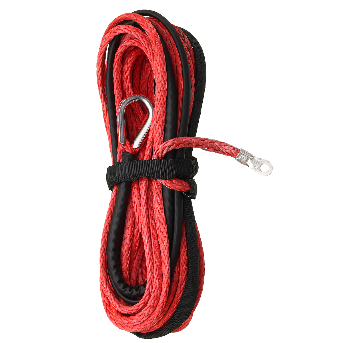 Car-Road-Vehicle-Synthetic-Winch-Line-Cable-Rope-5500-LBs--Sheath-For-ATV-UTV-1161223