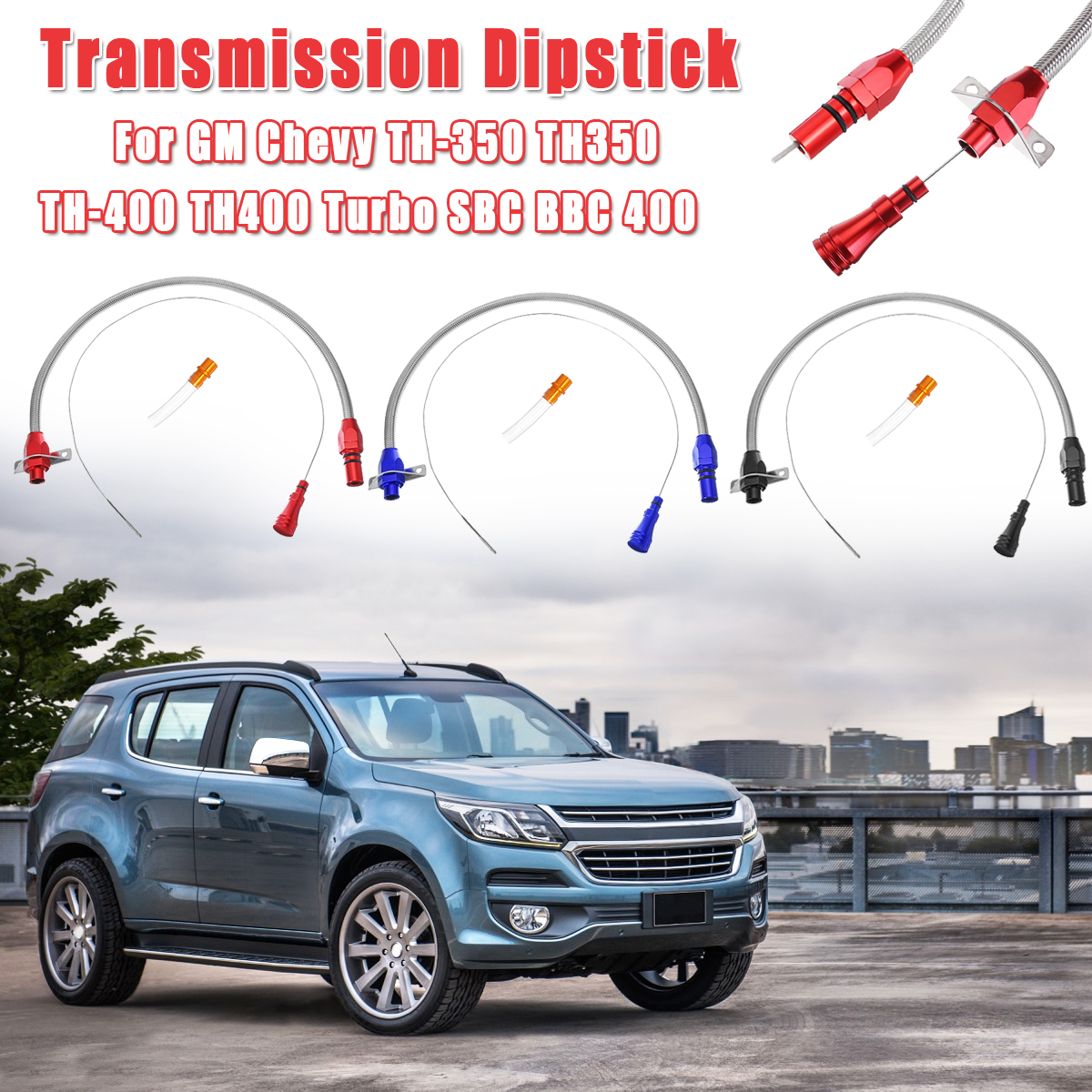 Car-TH400-Flexible-Stainless-Transmission-Dipstick-For-GM-Chevy-TH-350-TH350-TH-400-TH400-Turbo-SBC--1615569