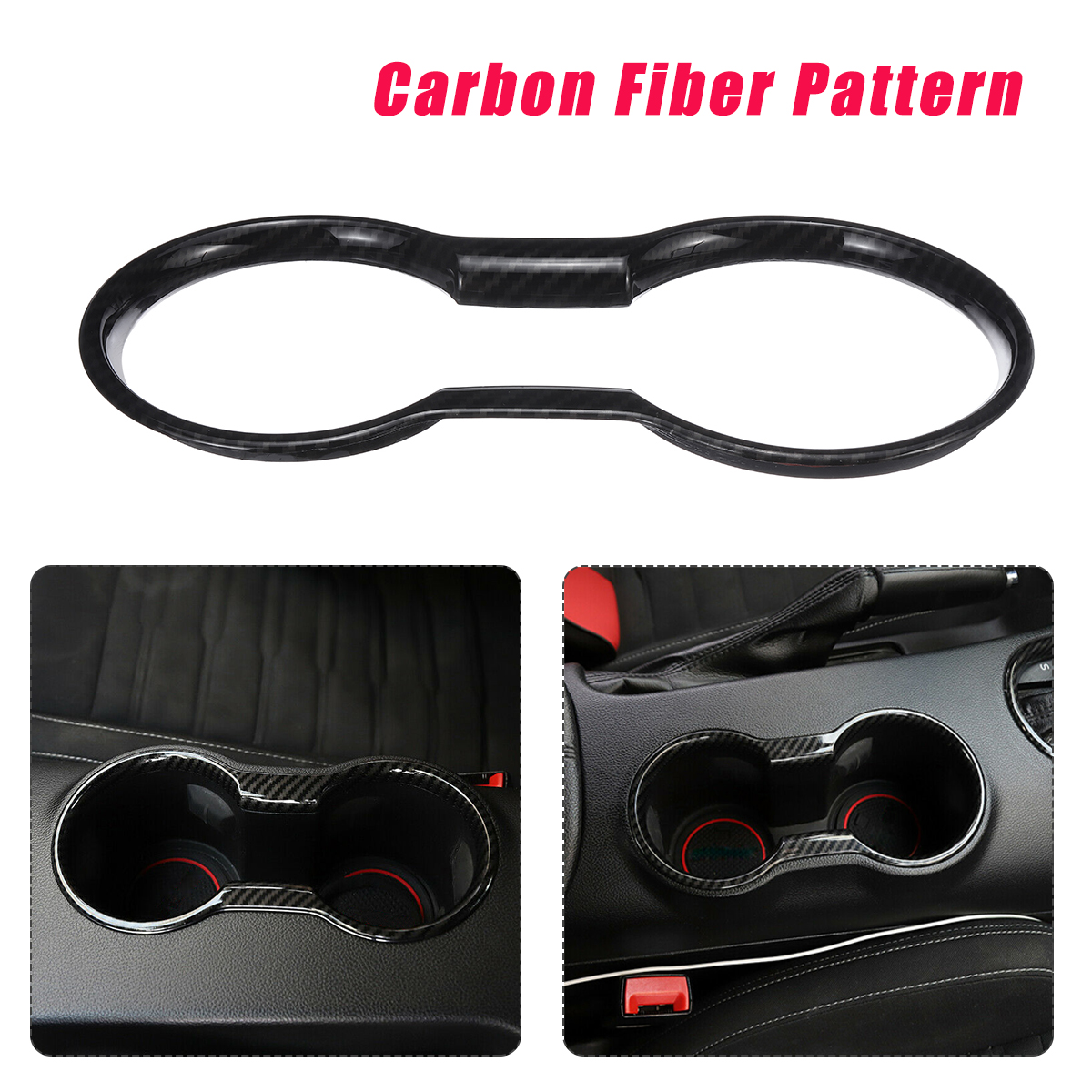 Carbon-Fiber-Water-Car-Cup-Holder-Panel-Cover-Trim-Fit-For-Ford-Mustang-2015-2019-1610188