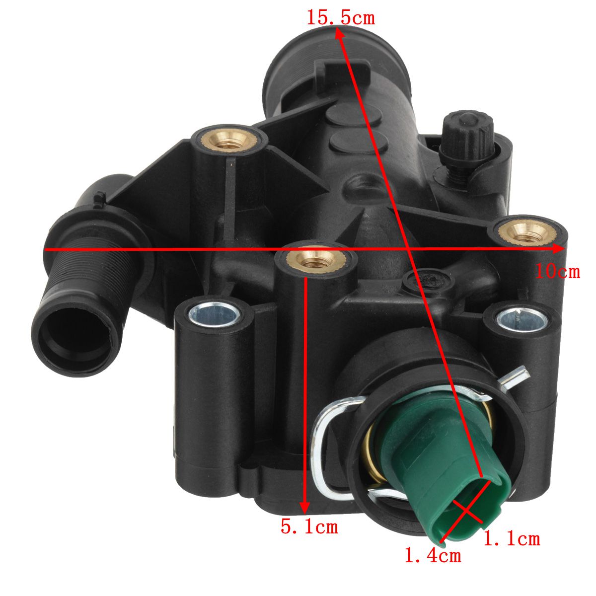 Engine-Coolant-Thermostat-with-Housing-Cover-For-Peugeot-206-207-307-308-Partner-Citroen-C2-C3-C4-Xs-1615535