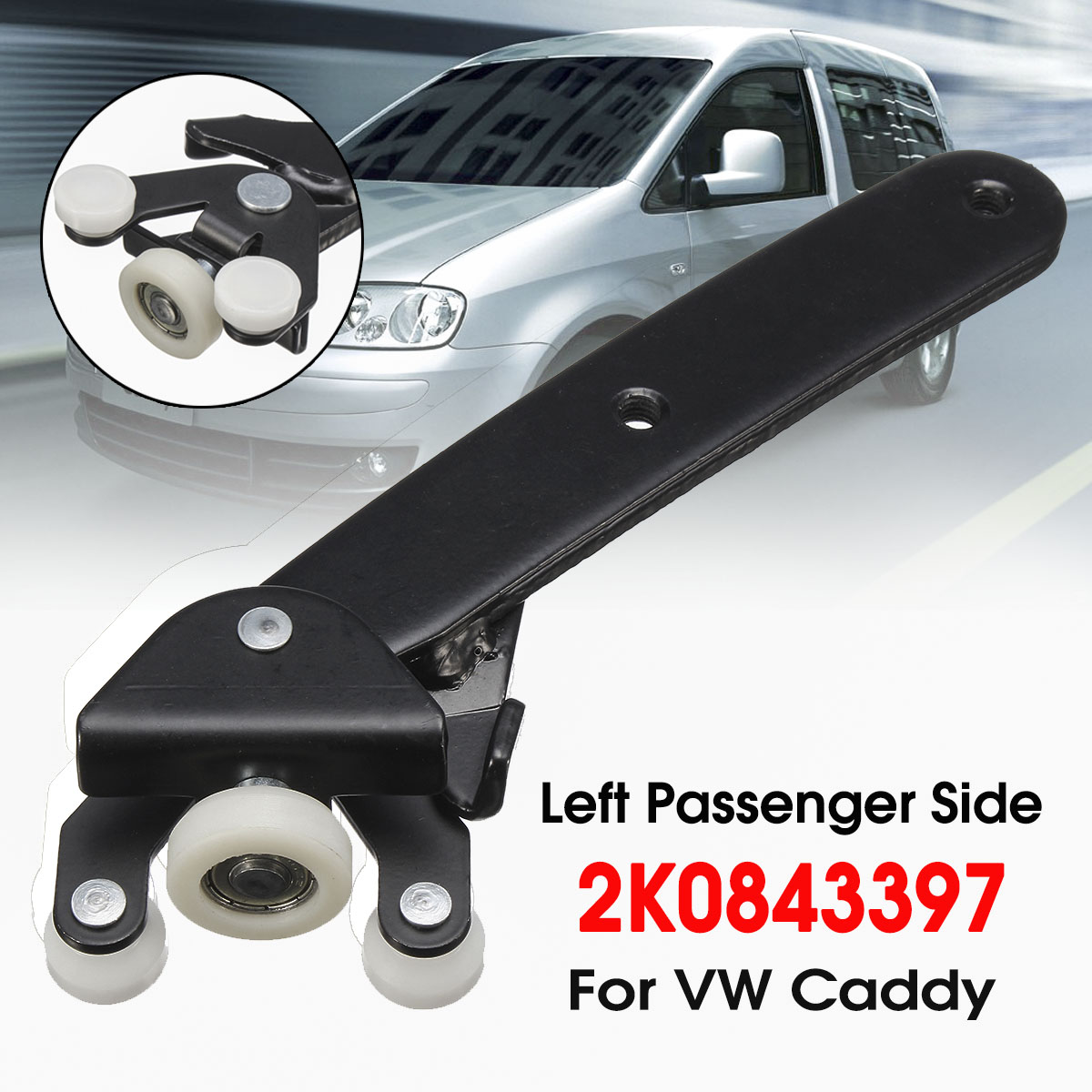 For-VW-Caddy-Side-Sliding-Door-Bottom-Lower-Roller-Hinges-Guide-NS-2004-2010-1392232