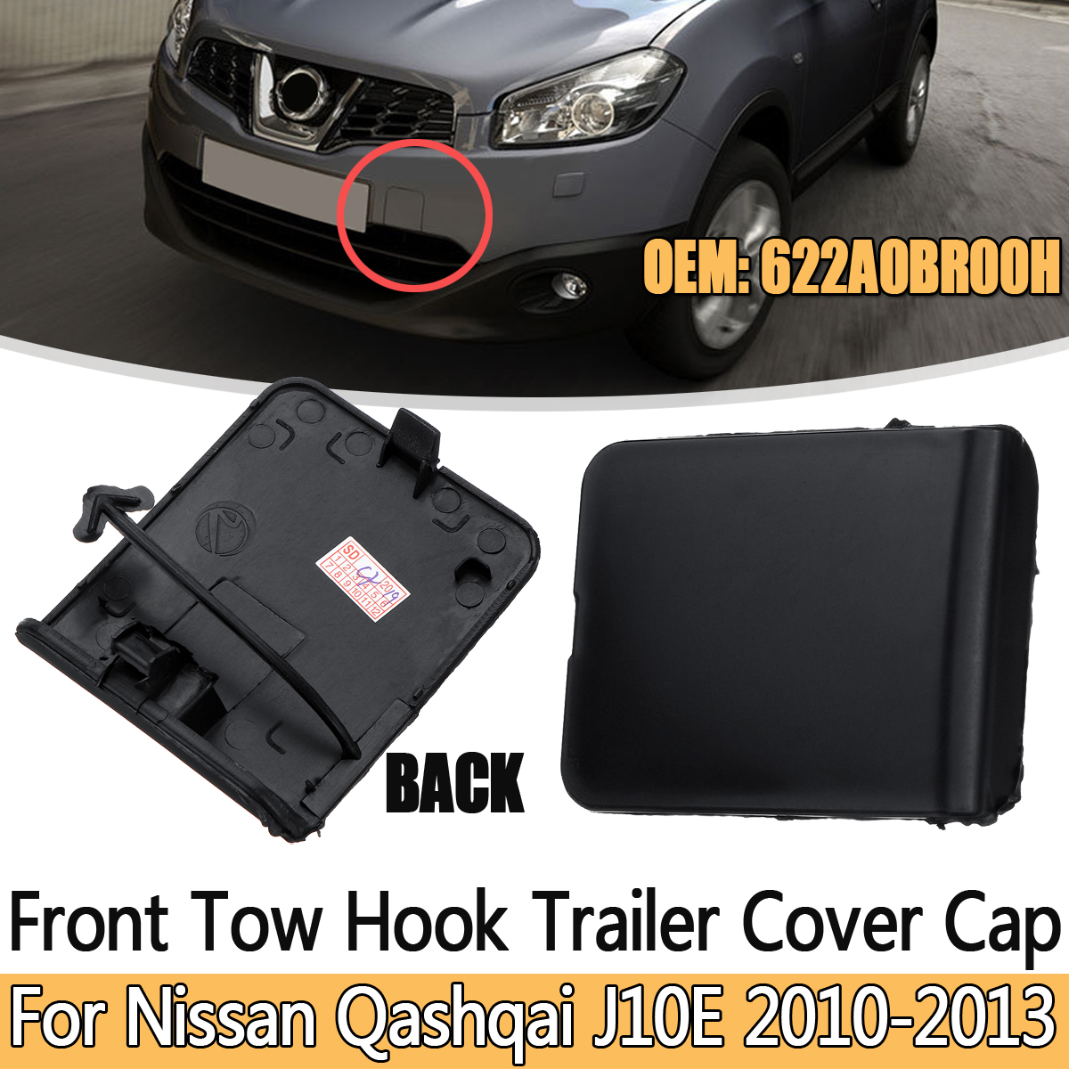 Front-Bumper-Tow-Hook-Cover-Eye-Cap-622A0BR00H-For-Nissan-Qashqai-J10E-2010-2013-1569063