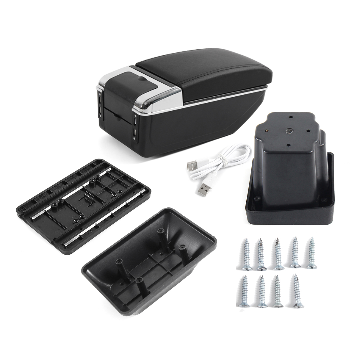 Leather-Storage-Box-For-Chevrolet-Trax-Tracker-13-17-Car-Armrest-Console-Rotatable-1534804